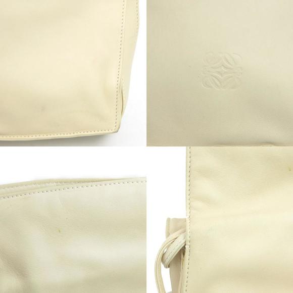 LOEWE Shoulder Bag Anagram Leather Light Beige Women's e60112a - Picture 4 of 5